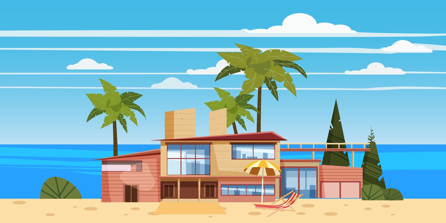 iStock - Cartoon Beach House